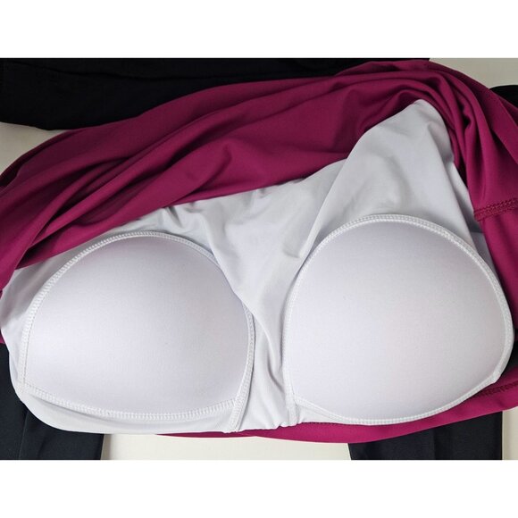 Daci Womens Two Piece Raglan Sleeve Ladies Rash Guard Swimsuit Size Large Beach - Picture 8 of 10